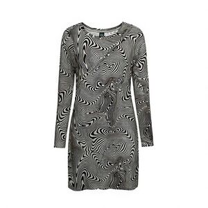 Wild Fable Long Sleeve Mini Dress – Trippy Swirl Print – Size L